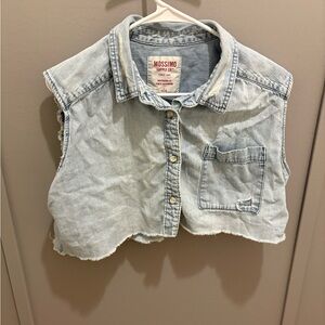 Mossimo Supply Co. Blue Denim Boyfriend Shirt